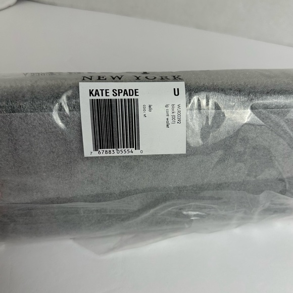 Kate Spade NWT Leila Pebble Leather Large Continental Wallet Black - Picture 12 of 16